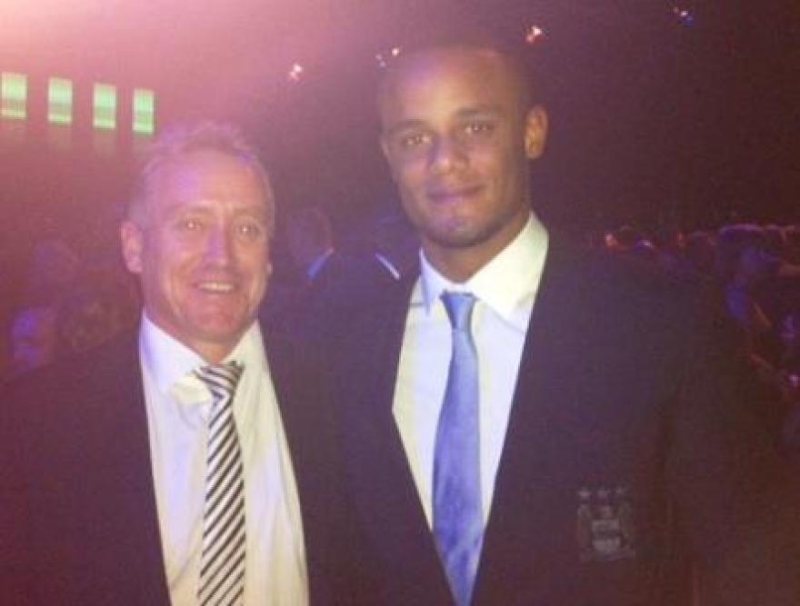 Andrew with Vincent Kompany